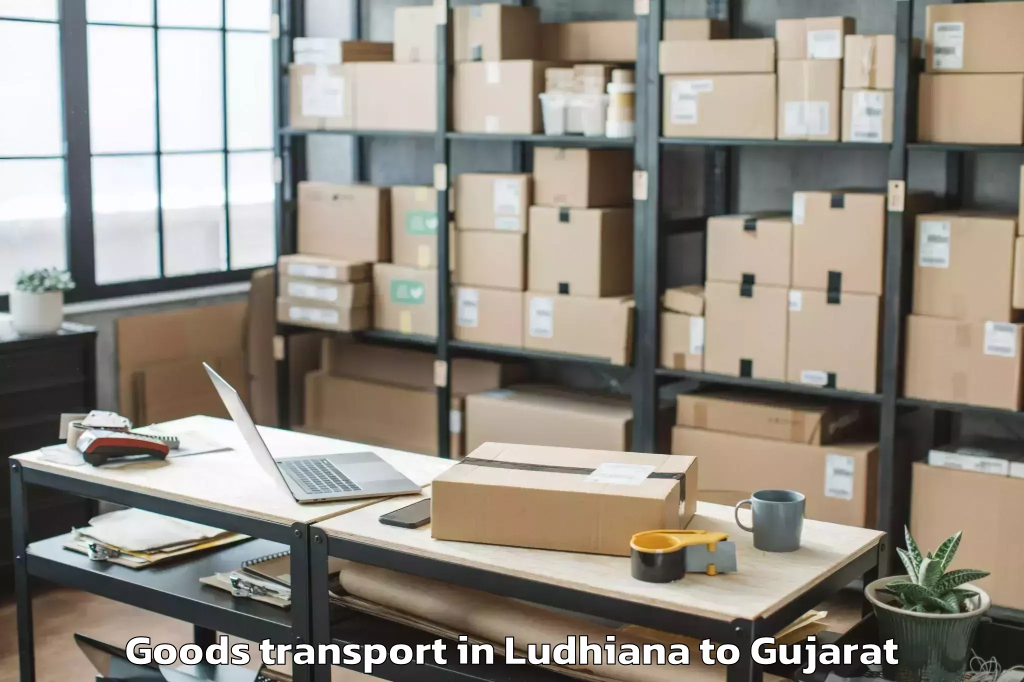 Top Ludhiana to Santrampur Goods Transport Available